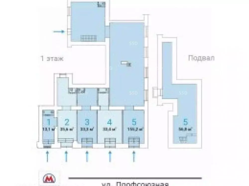 Помещение свободного назначения в Москва Профсоюзная ул., 5/9 (33 м) - Фото 2
