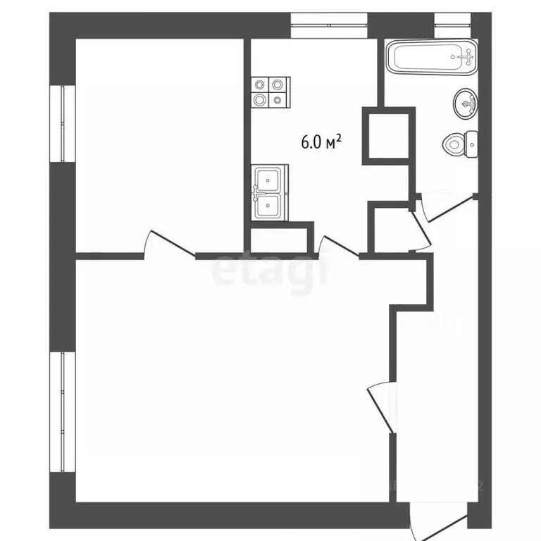 2-к кв. Вологодская область, Харовск Восточная ул., 4 (36.3 м) - Фото 1
