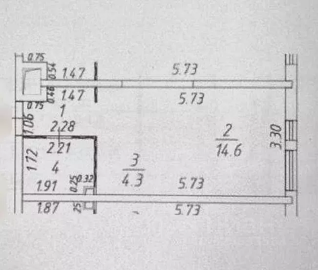 Студия Москва Новоостаповская ул., 16к1 (26.0 м) - Фото 1