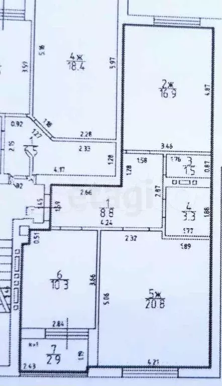 2-к. квартира, 61,6 м, 5/8 эт. - Фото 0