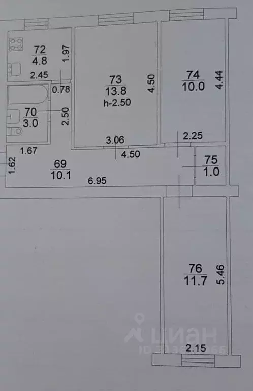 3-к кв. Ростовская область, Таганрог ул. Шаумяна, 16 (55.0 м) - Фото 0