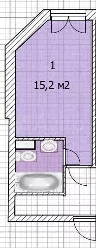 Квартира-студия, 15,2 м, 1/17 эт. - Фото 0