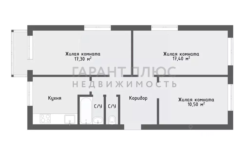 3-к кв. Липецкая область, Липецк ул. 8 Марта, 26/3 (61.4 м) - Фото 0