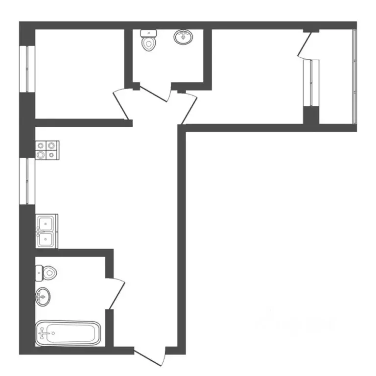 3-к кв. Тюменская область, Тюмень ул. Республики, 164 (55.3 м) - Фото 1