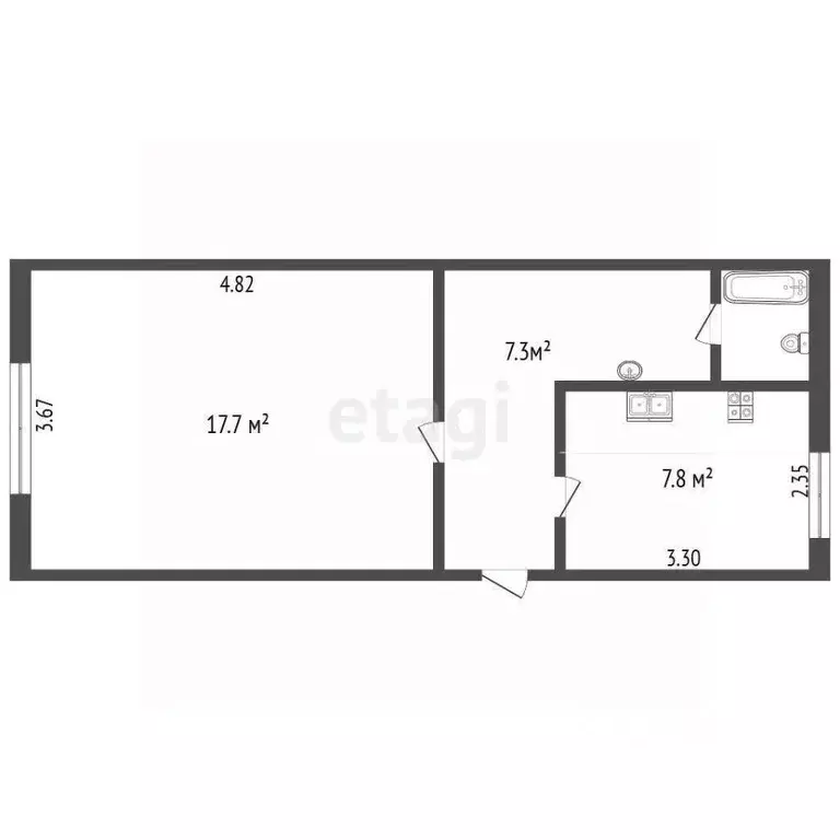 1-к кв. Архангельская область, Архангельск Южная Маймакса мкр, ул. ... - Фото 2
