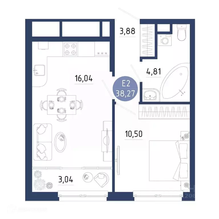 1-к кв. Рязанская область, Рязанский муниципальный округ, с. Дядьково ... - Фото 2