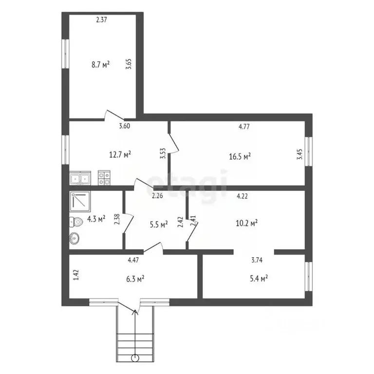 3-к кв. Ямало-Ненецкий АО, Тарко-Сале Пуровский район, ул. ... - Фото 2