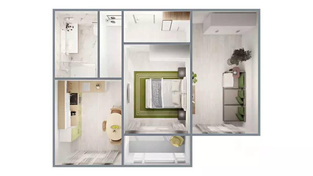 2-к кв. Новосибирская область, Новосибирск Самоцветы жилой комплекс ... - Фото 2