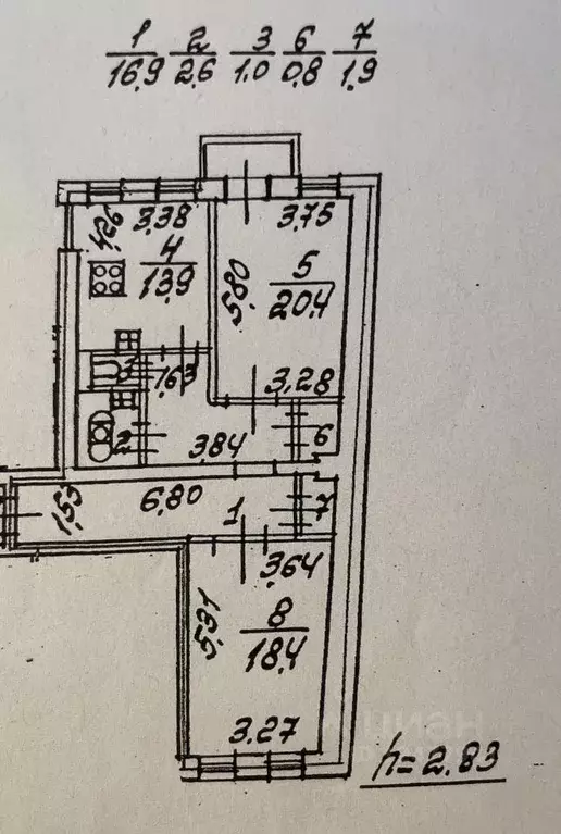 2-к кв. Санкт-Петербург Чкаловский просп., 56 (76.6 м) - Фото 2