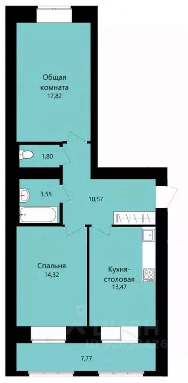 2-к кв. Мордовия, Саранск ул. Филатова, 11 (65.42 м) - Фото 1