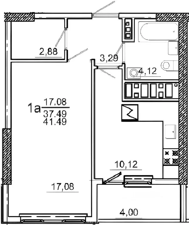1-к кв. Севастополь ул. Парковая, 12 (40.0 м) - Фото 2