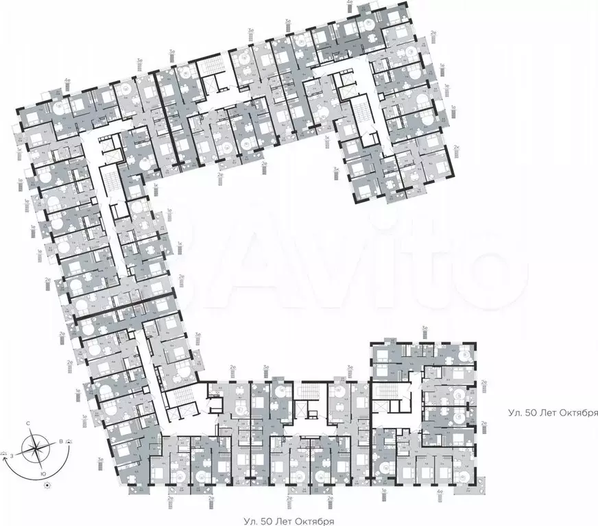 2-к. квартира, 57,4 м, 2/8 эт. - Фото 1