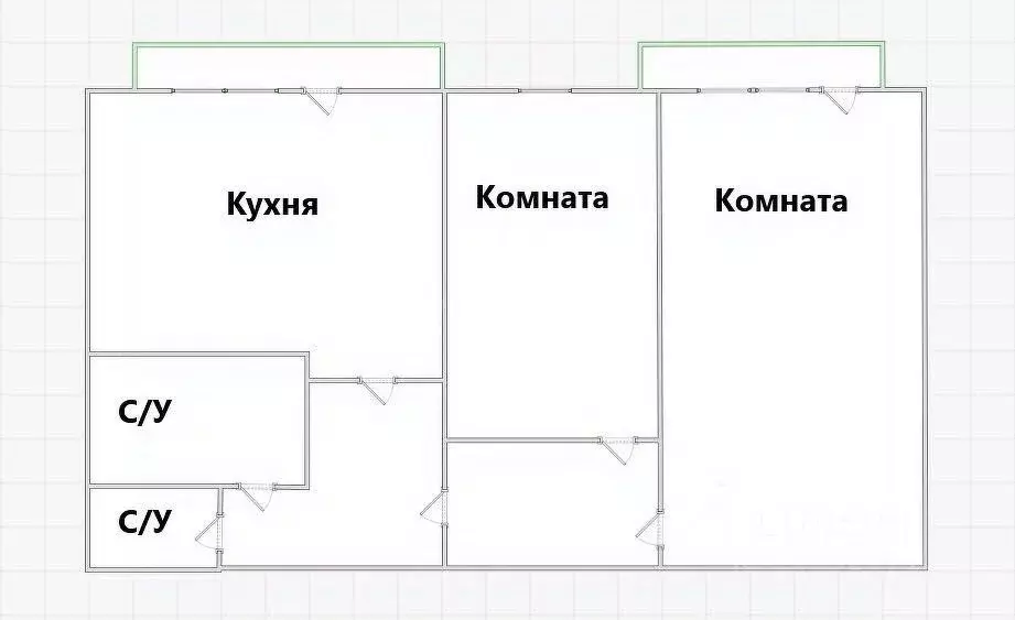 2-к кв. Приморский край, Дунай пгт ул. Ленина, 35А (47.5 м) - Фото 1