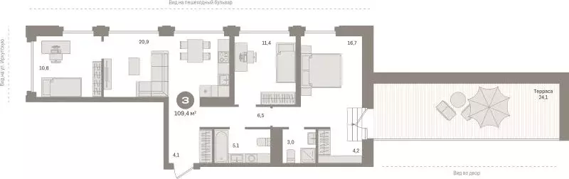 Продаётся 3-к квартира, 109.43 м - Фото 0
