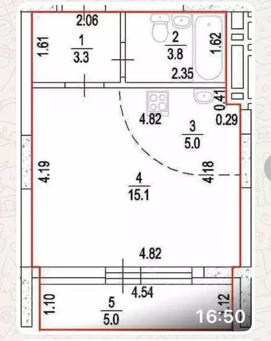 Студия Башкортостан, Уфа Новороссийская ул., 1/1 (31.5 м) - Фото 1