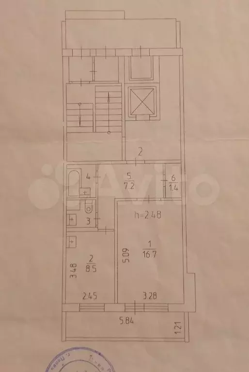 1-к. квартира, 38,2 м, 1/10 эт. - Фото 0