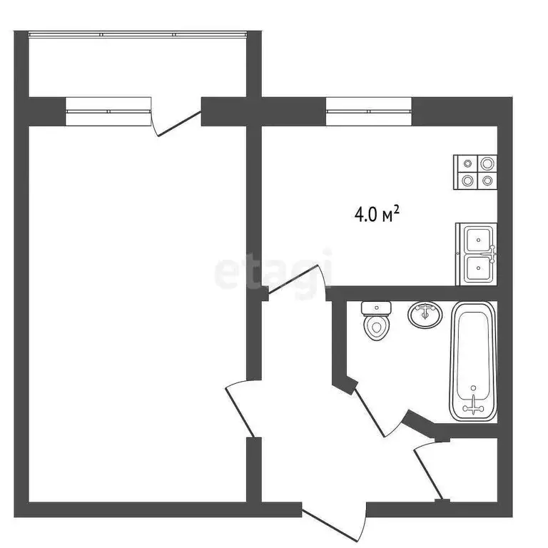 Квартира, 1 комната, 29 м - Фото 1
