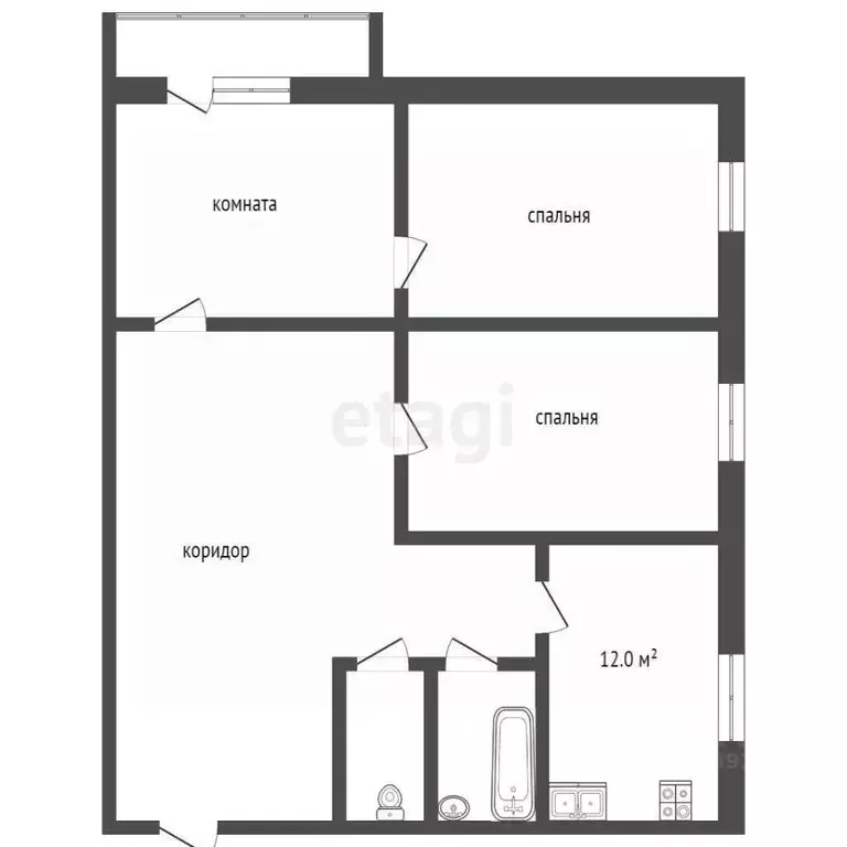 3-к кв. Вологодская область, Сокол Гражданская ул., 4 (50.0 м) - Фото 2