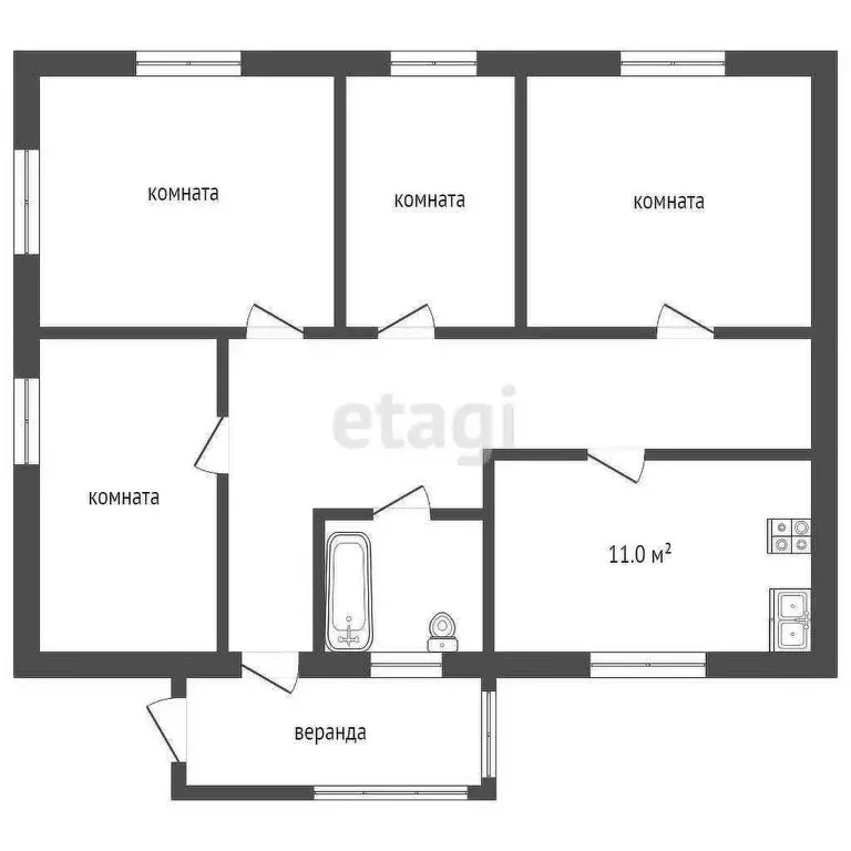 Дом в Чита, микрорайон Девичья Сопка (170 м) - Фото 1