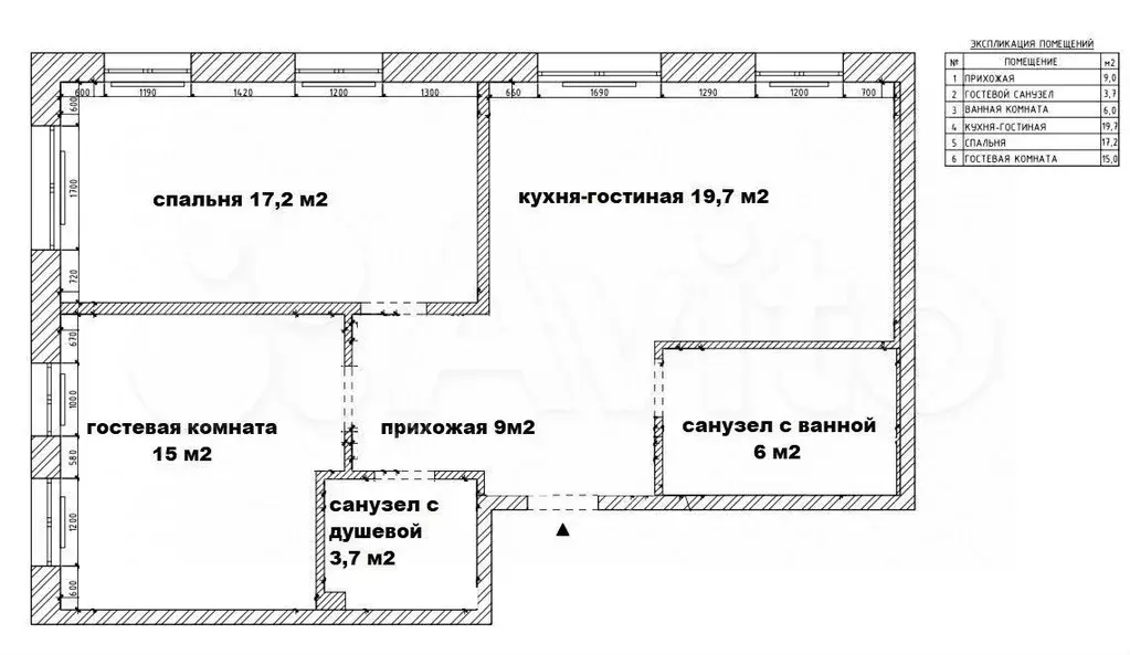 3-к. квартира, 70,5 м, 1/10 эт. - Фото 0