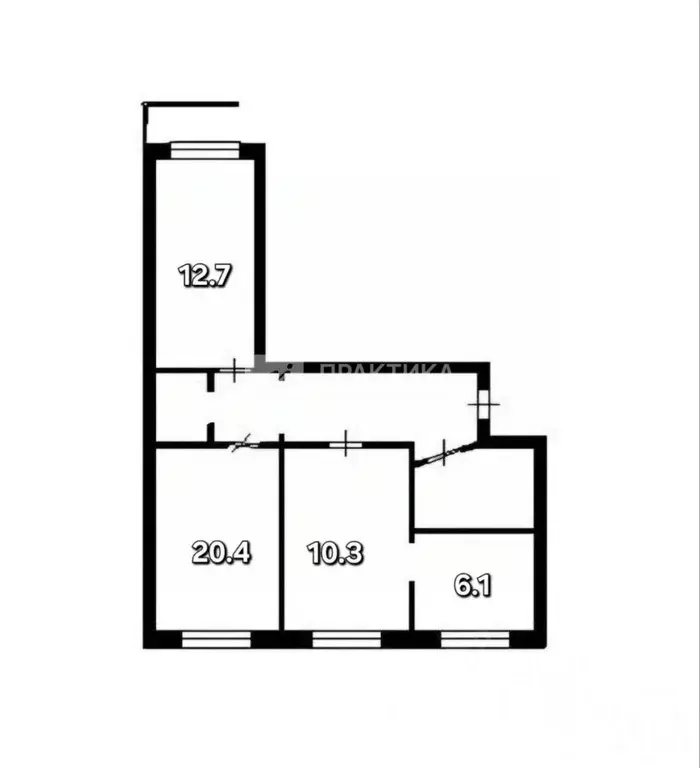 3-к кв. Москва Каширское ш., 116К2 (59.1 м) - Фото 2