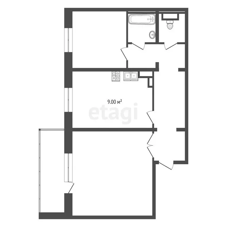 2-комнатная квартира: Пермь, улица Гашкова, 53 (52 м) - Фото 0