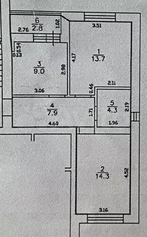 2-к. квартира, 52 м, 5/9 эт. - Фото 0