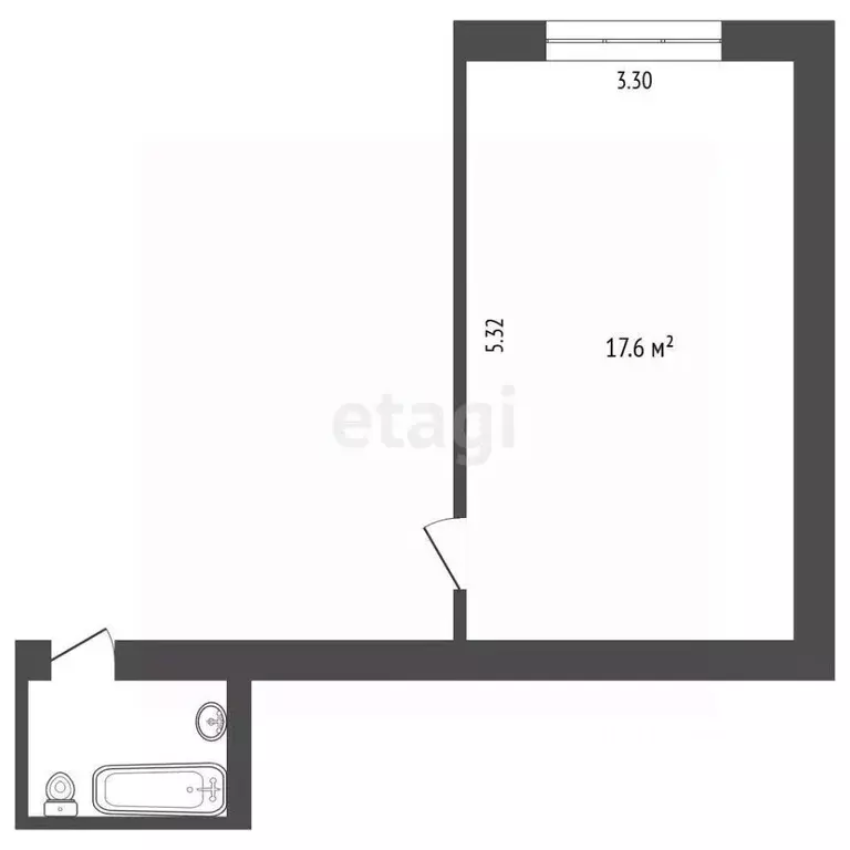 Комната Тюменская область, Тюмень Харьковская ул., 1 (17.6 м) - Фото 2
