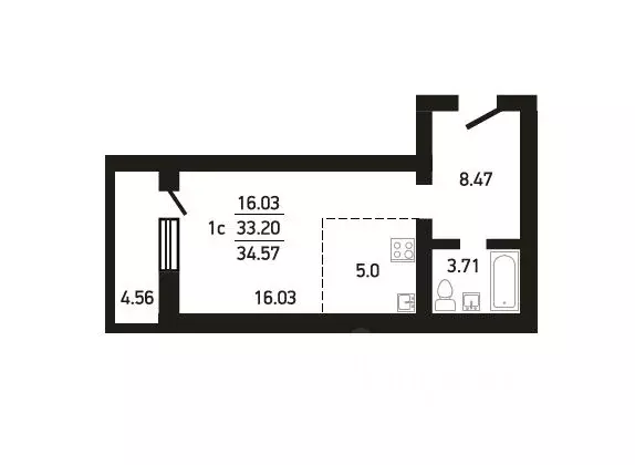 Студия Новосибирская область, Новосибирский район, Каменский ... - Фото 1