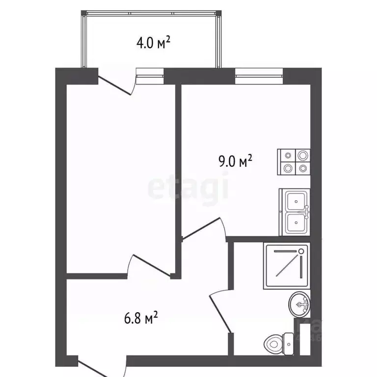 1-к кв. Крым, Евпатория ул. Чапаева, 99 (35.3 м) - Фото 2
