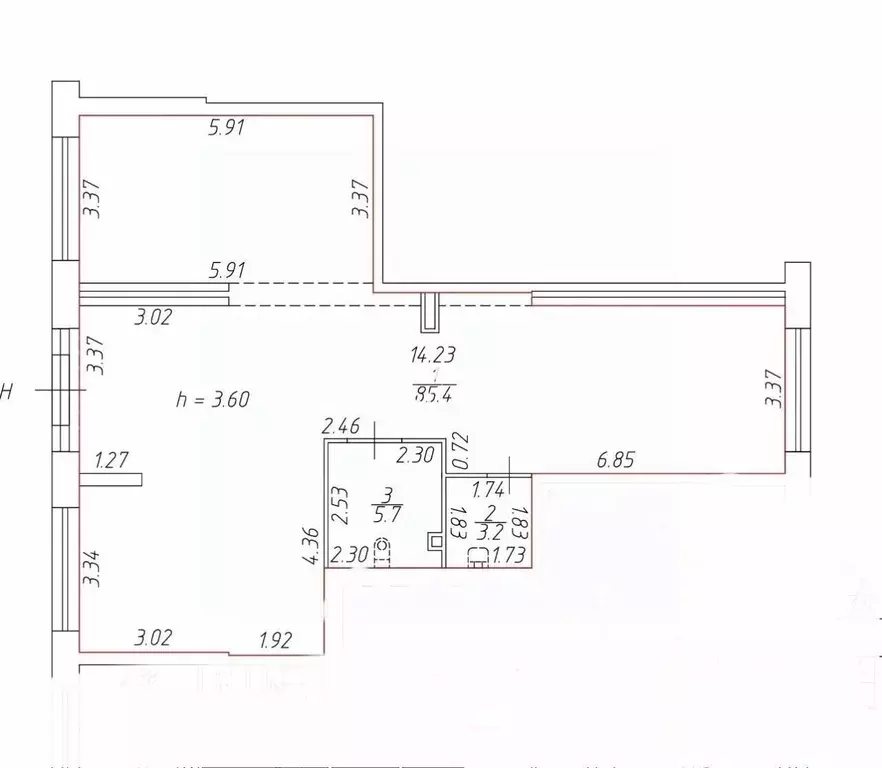 Помещение свободного назначения в Санкт-Петербург Октябрьская наб., 40 ... - Фото 2