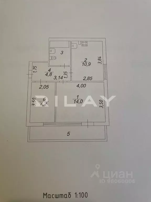 2-к кв. Калужская область, пос. Бабынино ул. Зеленая, 9 (44.6 м) - Фото 2