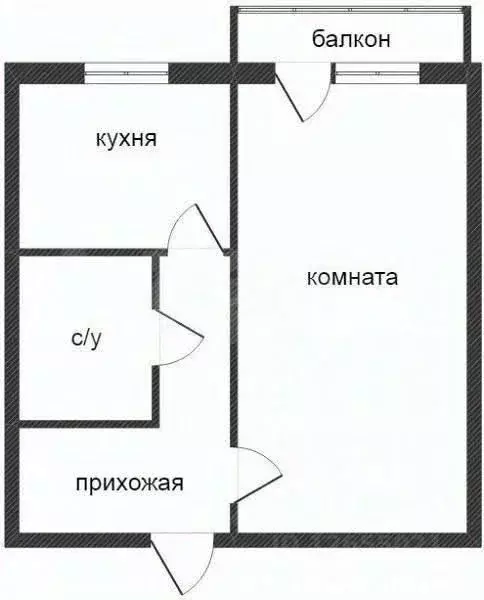 1-к кв. Костромская область, Кострома Индустриальная ул., 57А (28.9 м) - Фото 2