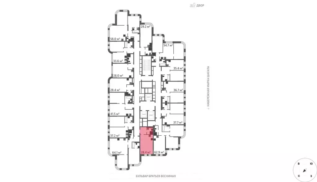 Квартира-студия: Москва, ЖК Марк, к3 (28.4 м) - Фото 1