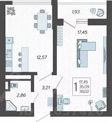 1-к кв. Краснодарский край, Сочи Бытха мкр, ул. Ясногорская, 16/2к5 ... - Фото 1