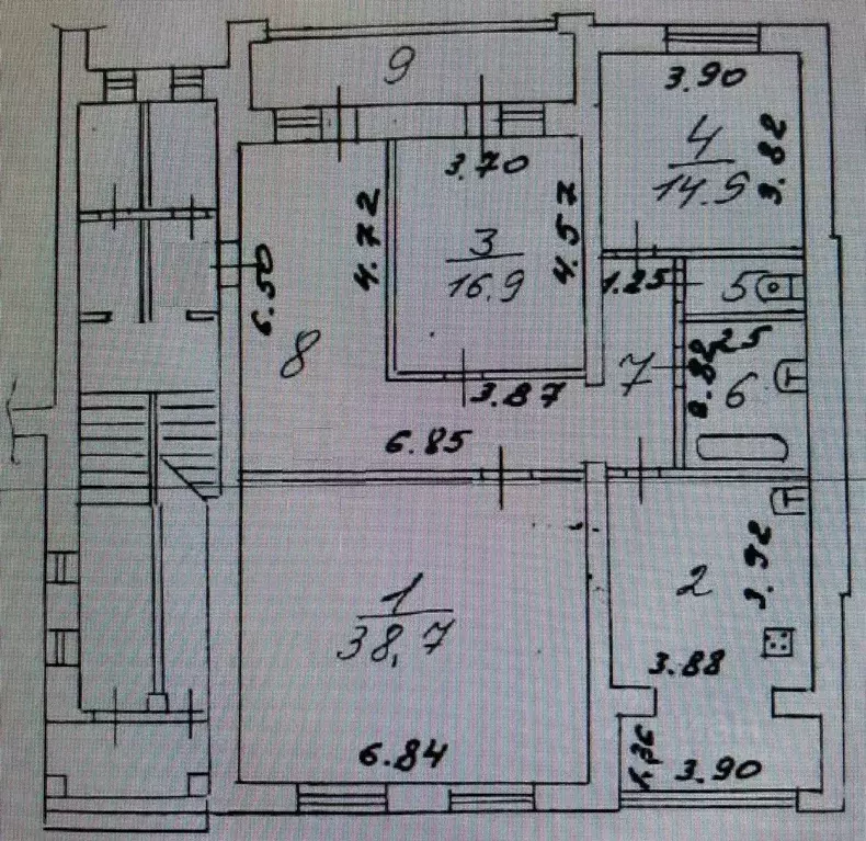 3-к кв. Пензенская область, Пенза ул. Малая Бугровка, 18 (126.9 м) - Фото 2