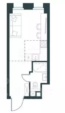 Студия Москва Ильменский проезд, 12 (18.5 м) - Фото 2