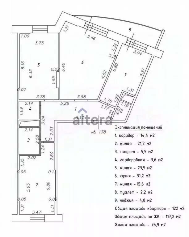 3-к кв. Татарстан, Казань Чистопольская ул., 86/10 (122.0 м) - Фото 2