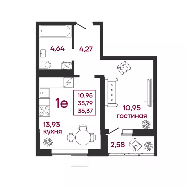 1-к кв. Пензенская область, Пенза ул. Баталина, 31 (36.37 м) - Фото 0