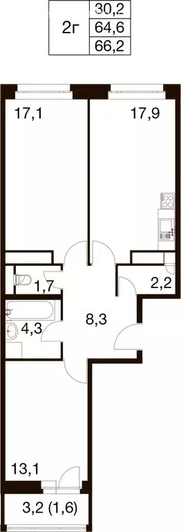 3-комнатная квартира: Балашиха, микрорайон Гагарина, Проектная улица, ... - Фото 1