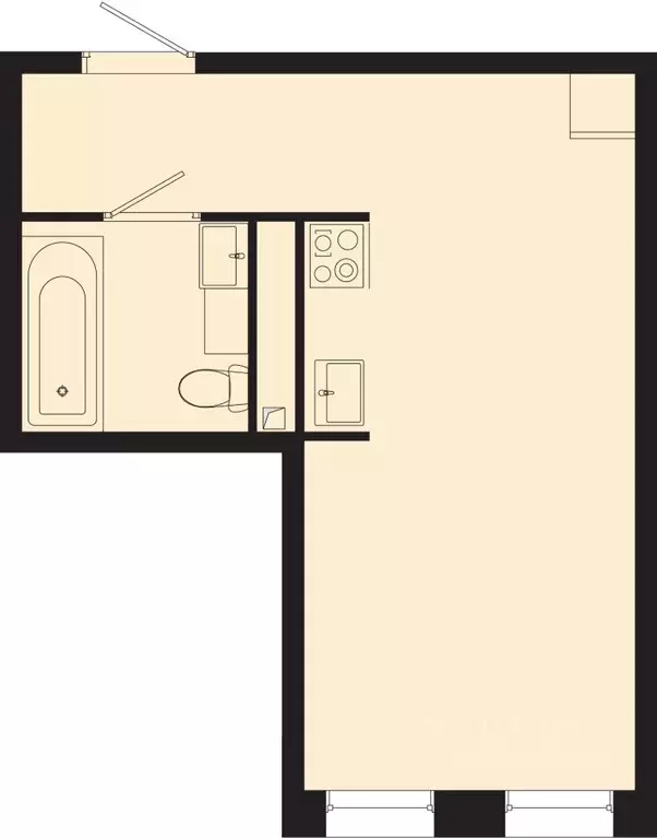 Студия Московская область, Подольск городской округ, д. Борисовка ... - Фото 0