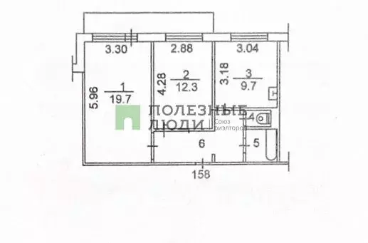 2-к кв. Томская область, Томск ул. Говорова, 50 (53.6 м) - Фото 2