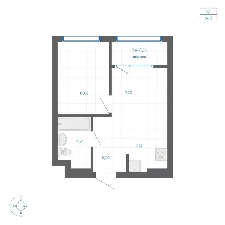1-к кв. Челябинская область, Челябинский городской округ, пос. ... - Фото 1