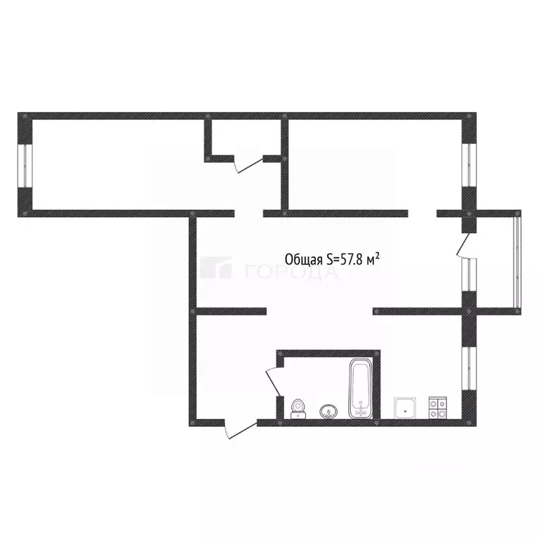 3-к кв. Алтайский край, Новоалтайск Красногвардейская ул., 9 (57.8 м) - Фото 2