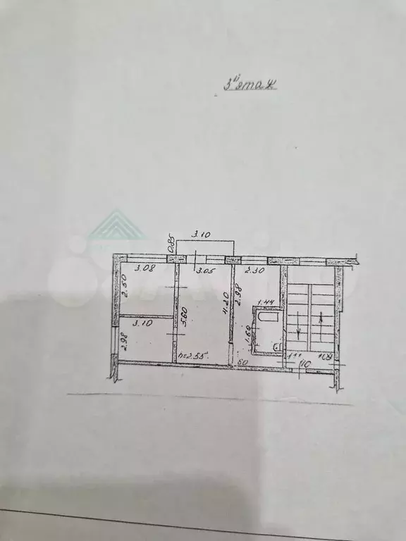 3-к. квартира, 48,5 м, 5/5 эт. - Фото 0