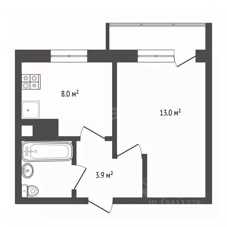 1-к кв. Белгородская область, Белгородский район, Разумное рп ул. ... - Фото 1