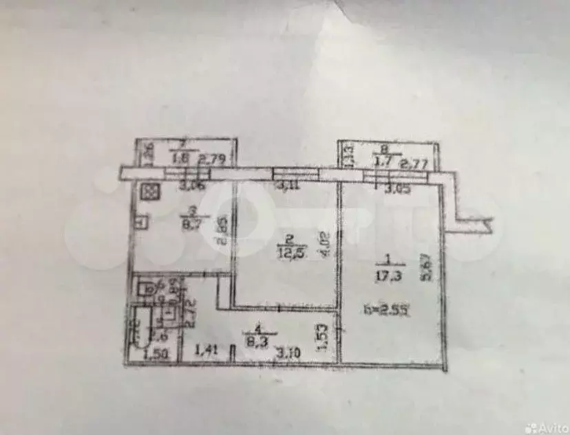 2-к. квартира, 50,5 м, 2/5 эт. - Фото 0