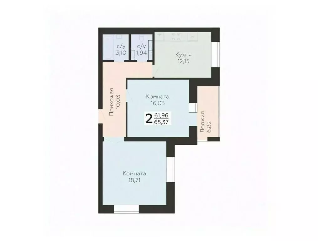 2-к кв. Орловская область, Орел ул. Панчука, 83Б (65.37 м) - Фото 0