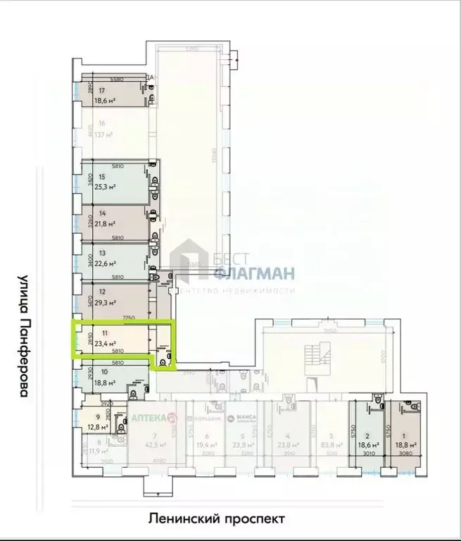 Помещение свободного назначения в Москва Ленинский просп., 81/2 (23 м) - Фото 2
