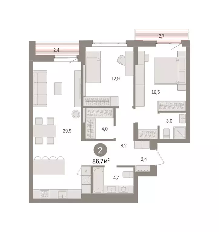 2-комнатная квартира: Екатеринбург, жилой район Сортировочный, ... - Фото 1